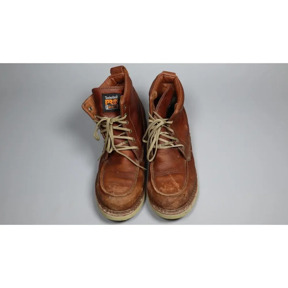 Timberland PRO Unisex Adult Pro Wedge 6 Inch Soft Toe Work Boots Rust Size 10